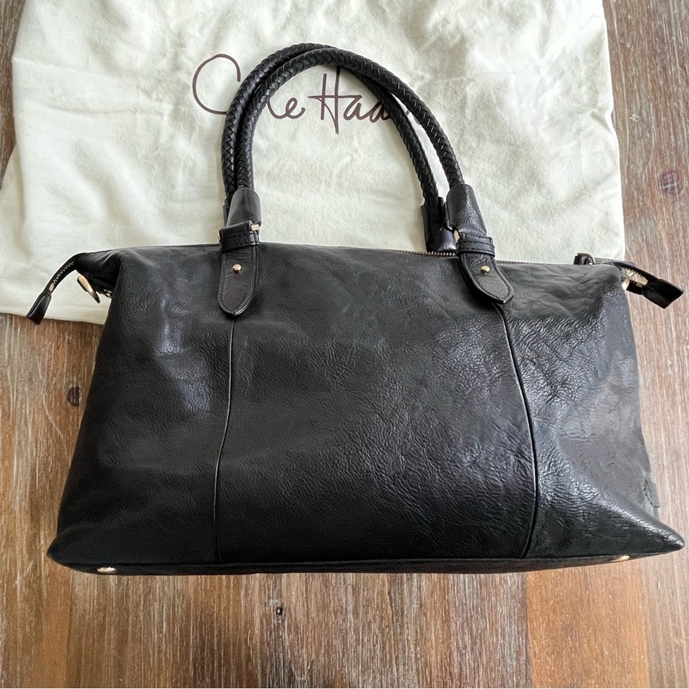 Cole Haan Black Leather Tote Bag